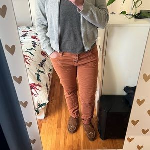 PLEASE dusty Orange boyfriend denim jeans (crinkled style)